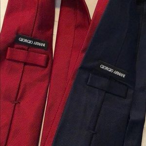 2 Giorgio Armani Silk Ties